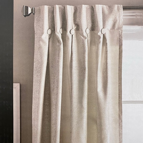 DKNY 32 x 84 Plaza Room Darkening Lined Button Inverted Pleat Tab Curtains - Picture 1 of 7